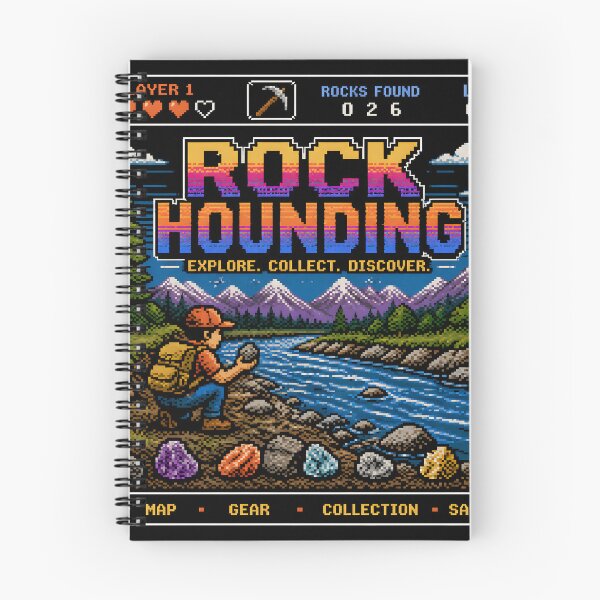 Item preview, Retro Rockhounding (80s Pixel Game) designed and sold by allidoissh!ne.