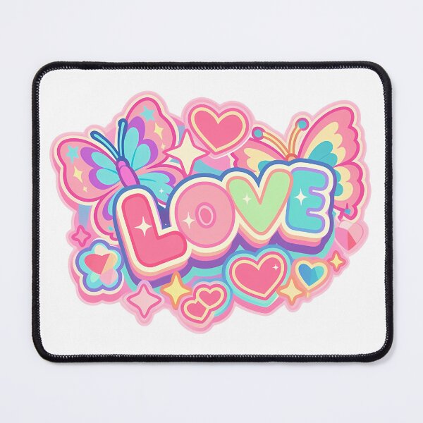 Item preview, Pastel Kawaii Love Butterfly and Hearts Aesthetic Sticker Design designed and sold by DesignArtist.ia.