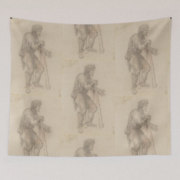 Item preview, Recto a Costume Study of a Prisoner by Leonardo da Vinci: Renaissance Figure Poster designed and sold by artofuniverse.
