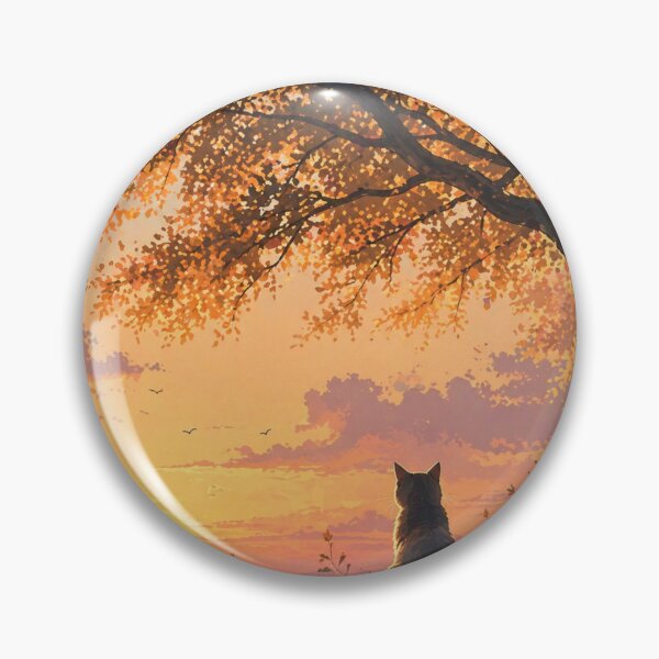Item preview, Lonely Cat Under Tree Wall Art | Aesthetic Cat Landscape Print | Dreamy Minimal Nature Artwork designed and sold by IconicDesignsXd.