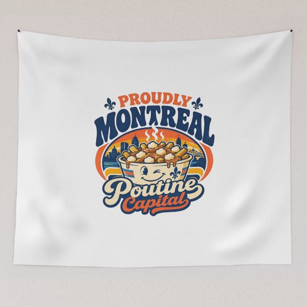Item preview, Proudly Montreal Poutine Capital Retro Foodie designed and sold by Fenay Designs.