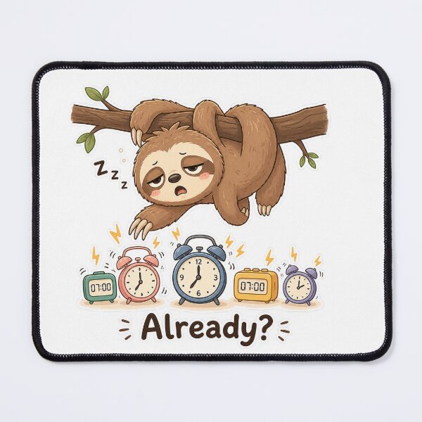 Item preview, Sleepy Sloth Missed Alarm Again Mood designed and sold by Sadia  Jannat.