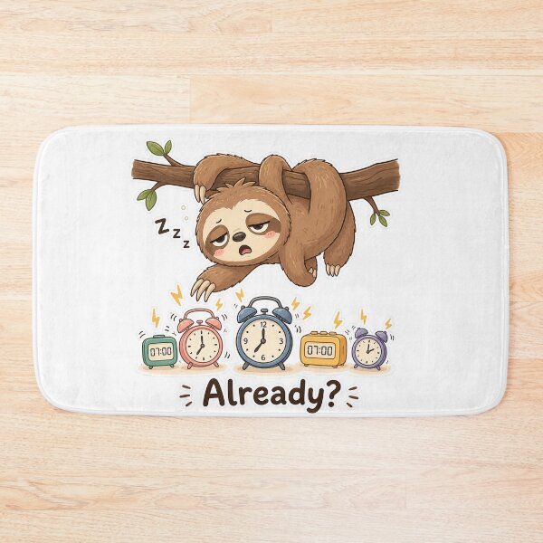 Item preview, Sleepy Sloth Missed Alarm Again Mood designed and sold by Sadia  Jannat.