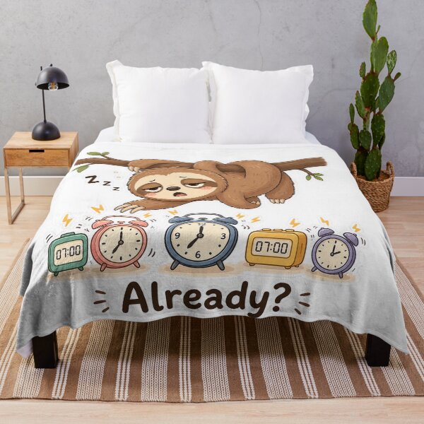 Item preview, Sleepy Sloth Missed Alarm Again Mood designed and sold by Sadia  Jannat.