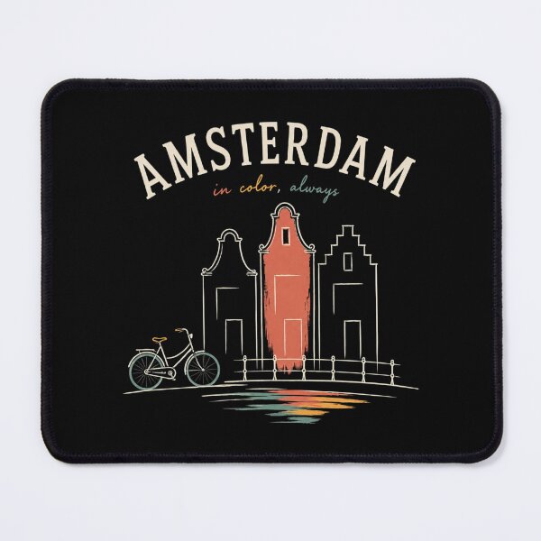 Item preview, Amsterdam T-Shirt Minimalist Line Art | Travel Aesthetic Graphic Tee | In Color Always Design designed and sold by LoppiPrintShop.