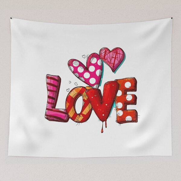 Item preview, Grungy Pop Art Graffiti LOVE Typography Design designed and sold by DesignArtist.ia.