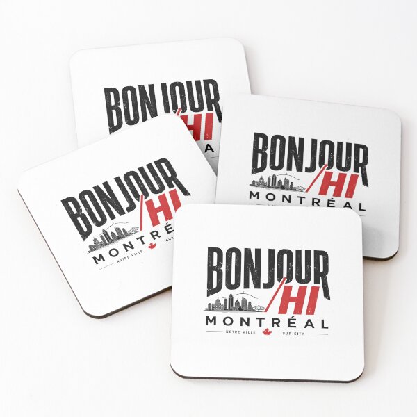 Item preview, Bonjour Hi Montreal Our City Bilingual Skyline designed and sold by Fenay Designs.