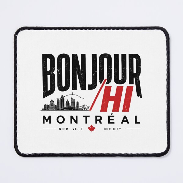 Item preview, Bonjour Hi Montreal Our City Bilingual Skyline designed and sold by Fenay Designs.