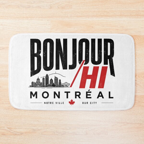 Item preview, Bonjour Hi Montreal Our City Bilingual Skyline designed and sold by Fenay Designs.