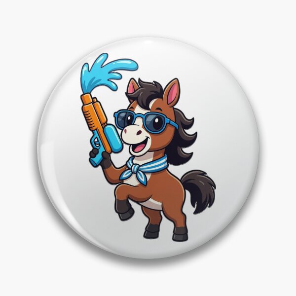 Item preview, A horse holding a water gun. designed and sold by Beeza Art Shop.