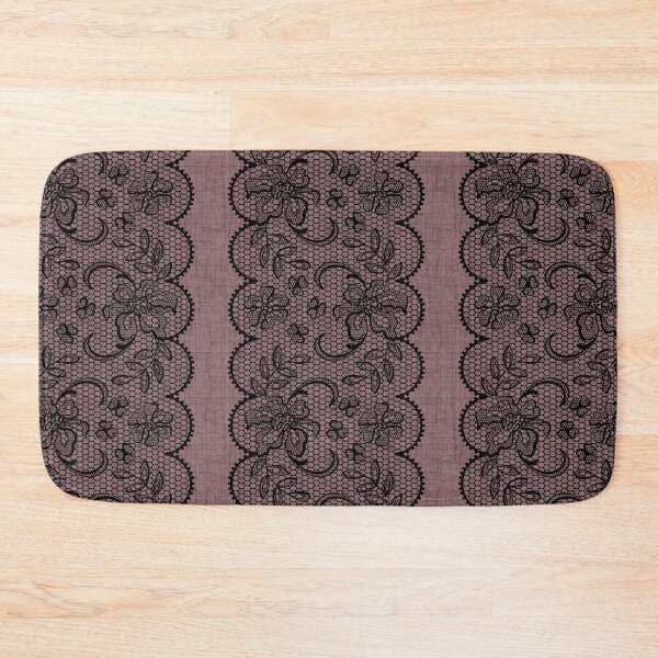 Item preview, Black Lace on Pink Linen designed and sold by GlueGunEnergy.