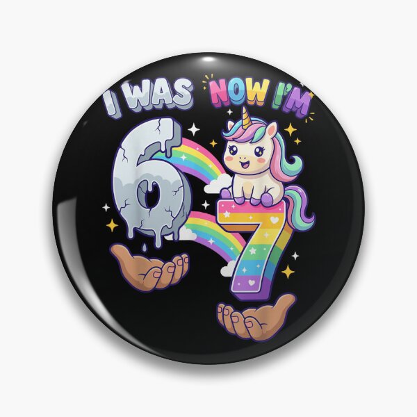 Item preview, Cute Rainbow Unicorn I Was 6 Now Im 7 Seventh Birthday Girl designed and sold by EricCotanori.