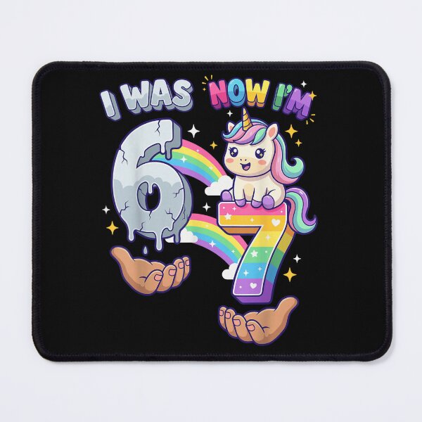 Item preview, Cute Rainbow Unicorn I Was 6 Now Im 7 Seventh Birthday Girl designed and sold by EricCotanori.