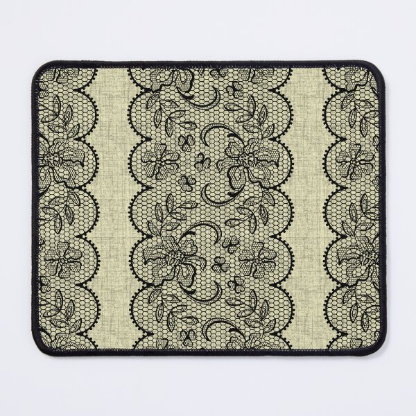 Item preview, Black Lace on Gray Linen designed and sold by GlueGunEnergy.