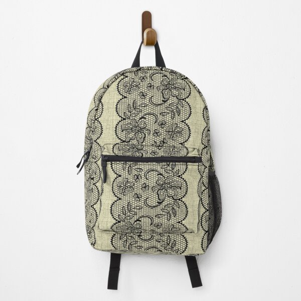 Item preview, Black Lace on Gray Linen designed and sold by GlueGunEnergy.