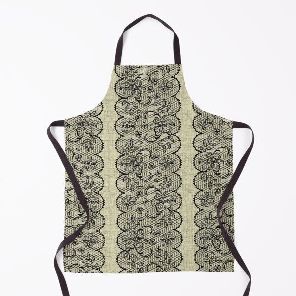 Item preview, Black Lace on Gray Linen designed and sold by GlueGunEnergy.