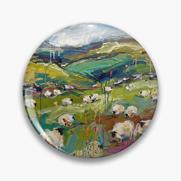 Item preview, Sheep Grazing in the Irish Countryside – Expressive Landscape Painting designed and sold by Printpix.