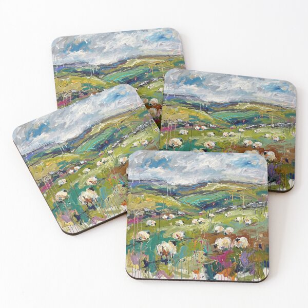 Item preview, Sheep Grazing in the Irish Countryside – Expressive Landscape Painting designed and sold by Printpix.