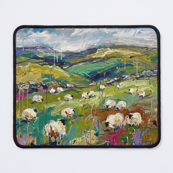 Item preview, Sheep Grazing in the Irish Countryside – Expressive Landscape Painting designed and sold by Printpix.