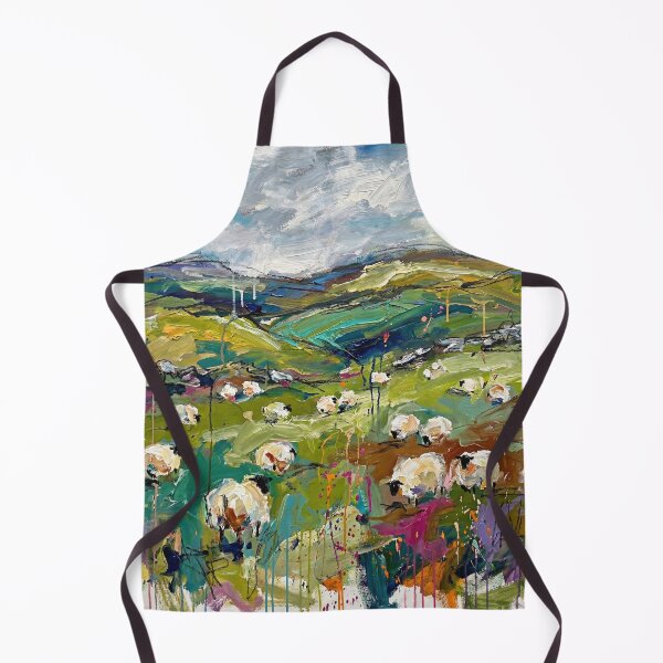 Item preview, Sheep Grazing in the Irish Countryside – Expressive Landscape Painting designed and sold by Printpix.