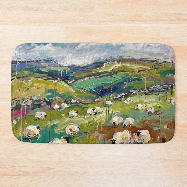 Item preview, Sheep Grazing in the Irish Countryside – Expressive Landscape Painting designed and sold by Printpix.