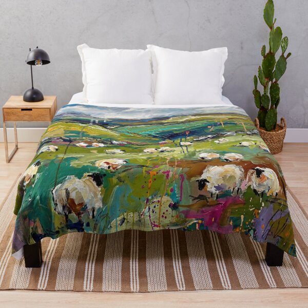 Item preview, Sheep Grazing in the Irish Countryside – Expressive Landscape Painting designed and sold by Printpix.