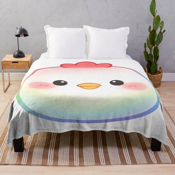 Item preview, Rainbow Glowing Kawaii Chicken Face Cute designed and sold by Owcomm.