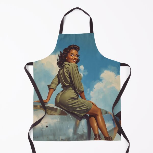 Item preview, African American Pin Up Girl Aviator Art Vintage Black Woman Airplane Retro Poster designed and sold by MissSaylor.
