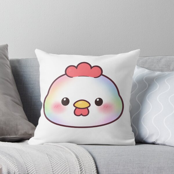Item preview, Rainbow Glow Kawaii Chicken Face designed and sold by Owcomm.