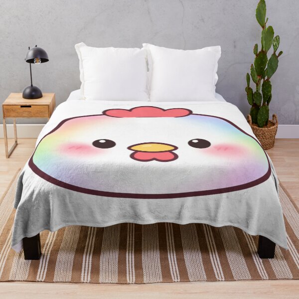 Item preview, Rainbow Glow Kawaii Chicken Face designed and sold by Owcomm.
