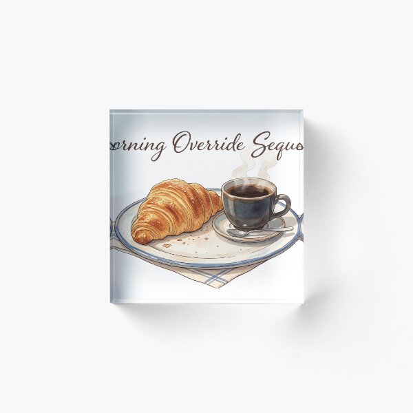 Item preview, Cozy Anime Style Coffee and Croissant Morning designed and sold by ModMotiff.