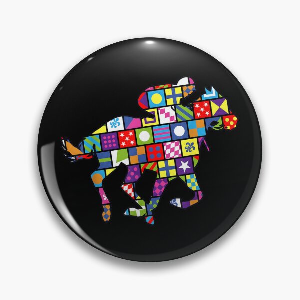 Item preview, Colorful Geometric Abstract Horse Racing Jockey Silhouette Art Graphic Design designed and sold by EricCotanori.
