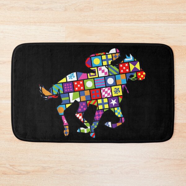 Item preview, Colorful Geometric Abstract Horse Racing Jockey Silhouette Art Graphic Design designed and sold by EricCotanori.