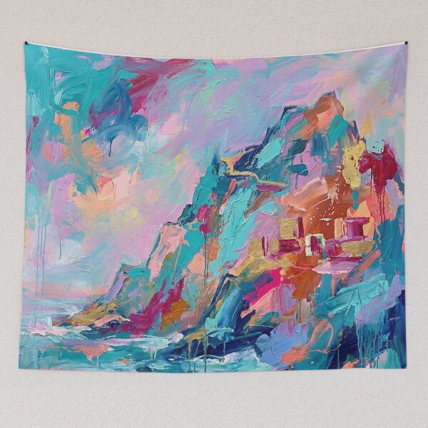 Item preview, Skellig Michael Abstract Coastal Painting designed and sold by Printpix.