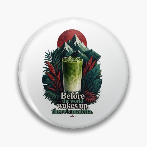 Item preview, Before the World Wakes Up - Matcha Nature & Mountain Adventure Art designed and sold by BrewmarkStudio.