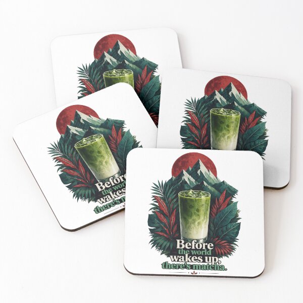 Item preview, Before the World Wakes Up - Matcha Nature & Mountain Adventure Art designed and sold by BrewmarkStudio.