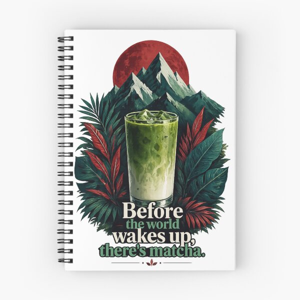Artikelvorschau, Bevor die Welt erwacht – Matcha Natur- und Bergabenteuer-Kunst entworfen und verkauft von BrewmarkStudio.