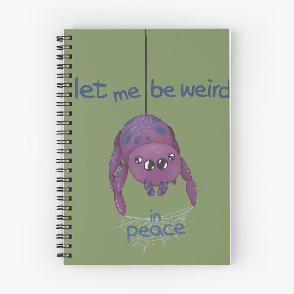 Item preview, Let me be weird in peace - cartoon illustrated purple spider designed and sold by Basiinaa.