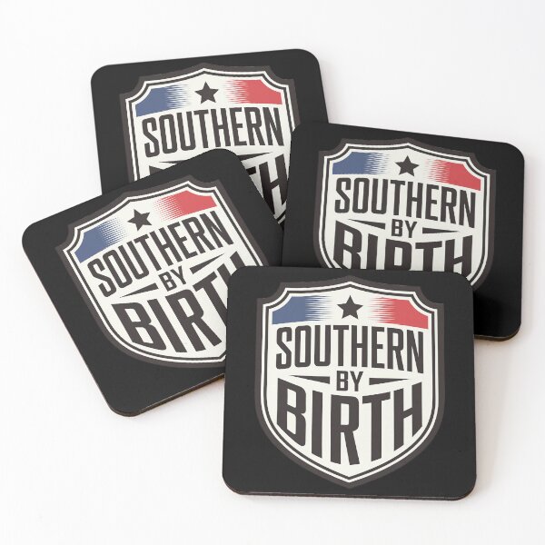 Item preview, Southern by Birth – Vintage Americana Shield Badge designed and sold by OldGloryForge.