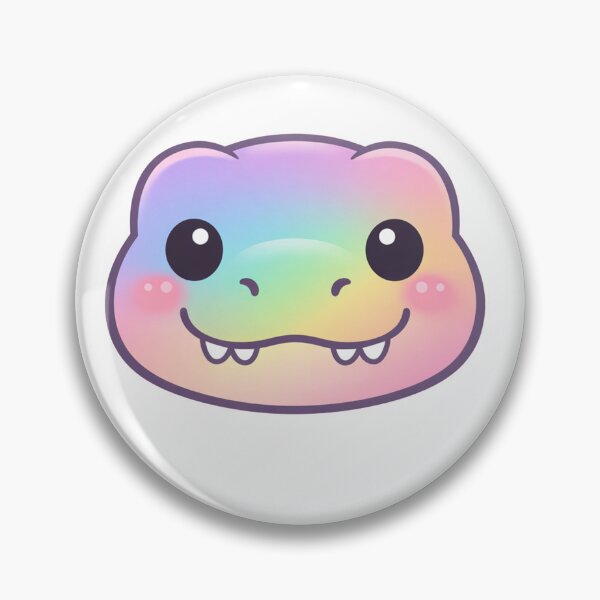 Item preview, Kawaii Rainbow Pastel Reptile Face Cute Chibi designed and sold by Owcomm.