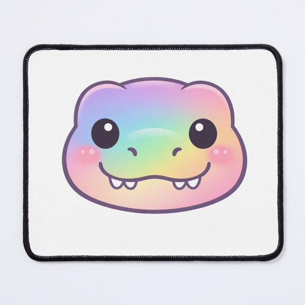 Item preview, Kawaii Rainbow Pastel Reptile Face Cute Chibi designed and sold by Owcomm.