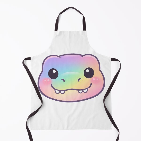 Item preview, Kawaii Rainbow Pastel Reptile Face Cute Chibi designed and sold by Owcomm.