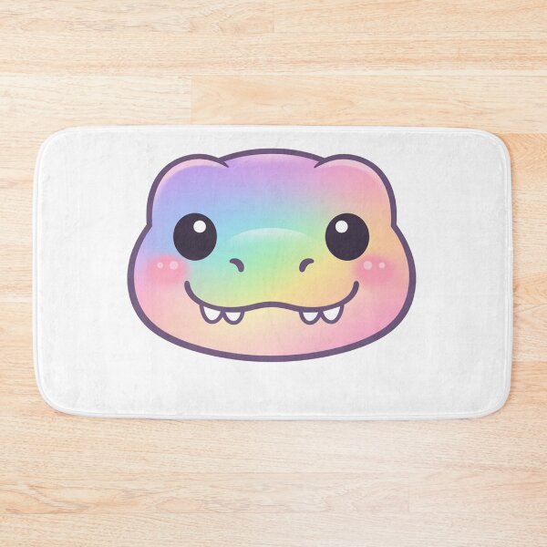 Item preview, Kawaii Rainbow Pastel Reptile Face Cute Chibi designed and sold by Owcomm.