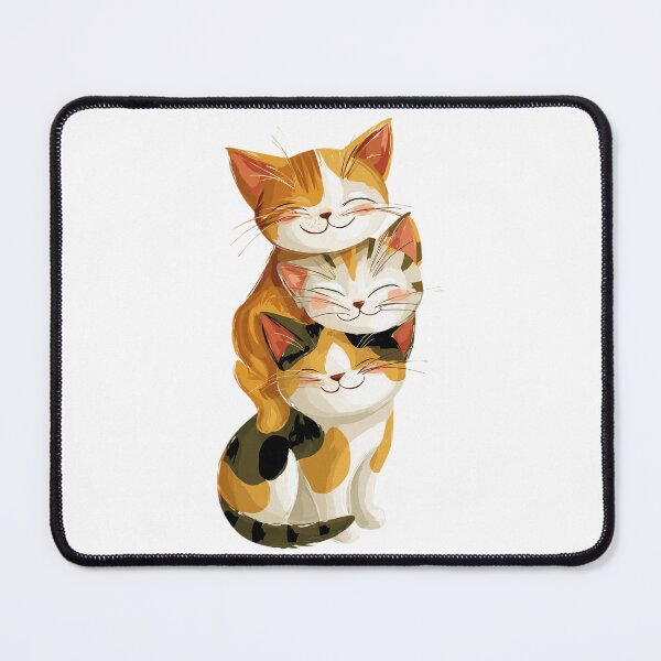 Item preview, Cute Stacked Kittens Kawaii Cat Illustration designed and sold by Moody Vibes Studio.