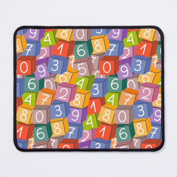 Item preview, Number cube. Pattern for kids. Fun educational background designed and sold by Eridanka.