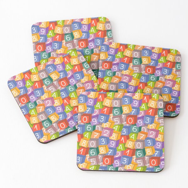 Item preview, Number cube. Pattern for kids. Fun educational background designed and sold by Eridanka.