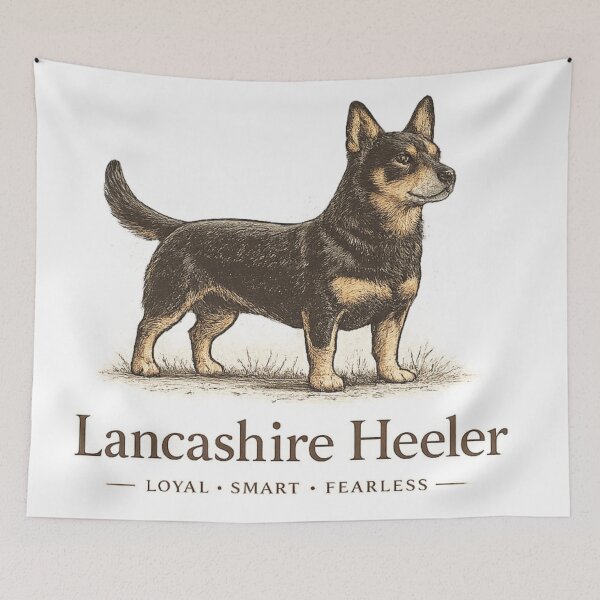 Item preview, Lancashire Heeler Dog Minimalist Line Art Loyal Smart Fearless designed and sold by Pickachoo.