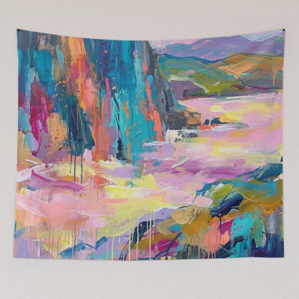 Item preview, Slieve League Abstract Coastal Landscape Painting designed and sold by Printpix.