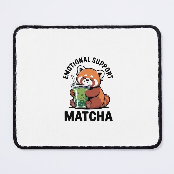 Item preview, Funny Emotional Support Matcha Red Panda Sticker designed and sold by Mr-wow.