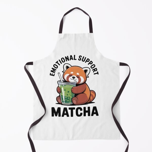 Item preview, Funny Emotional Support Matcha Red Panda Sticker designed and sold by Mr-wow.